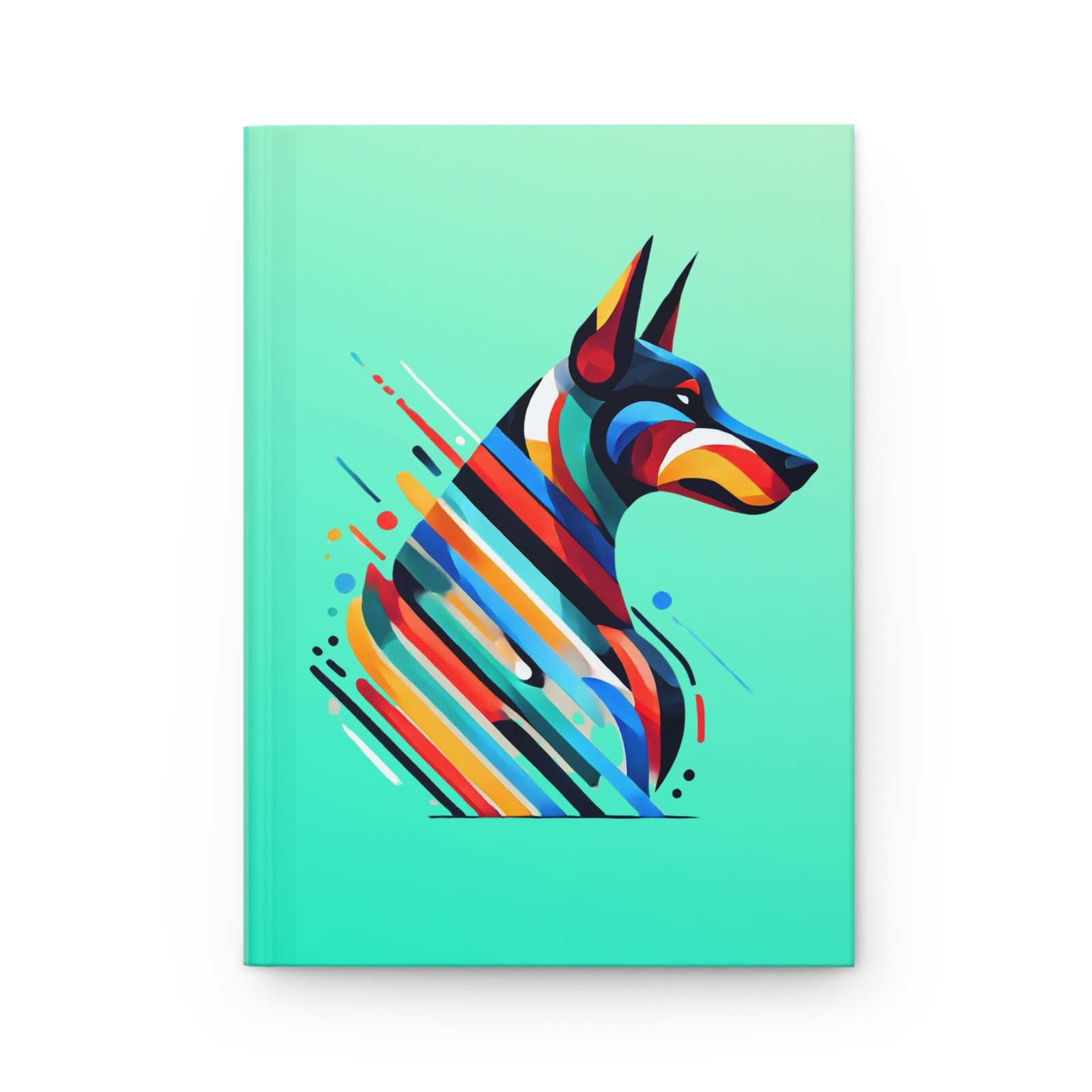 Turquoise Abstract Doberman Journal - Image 2