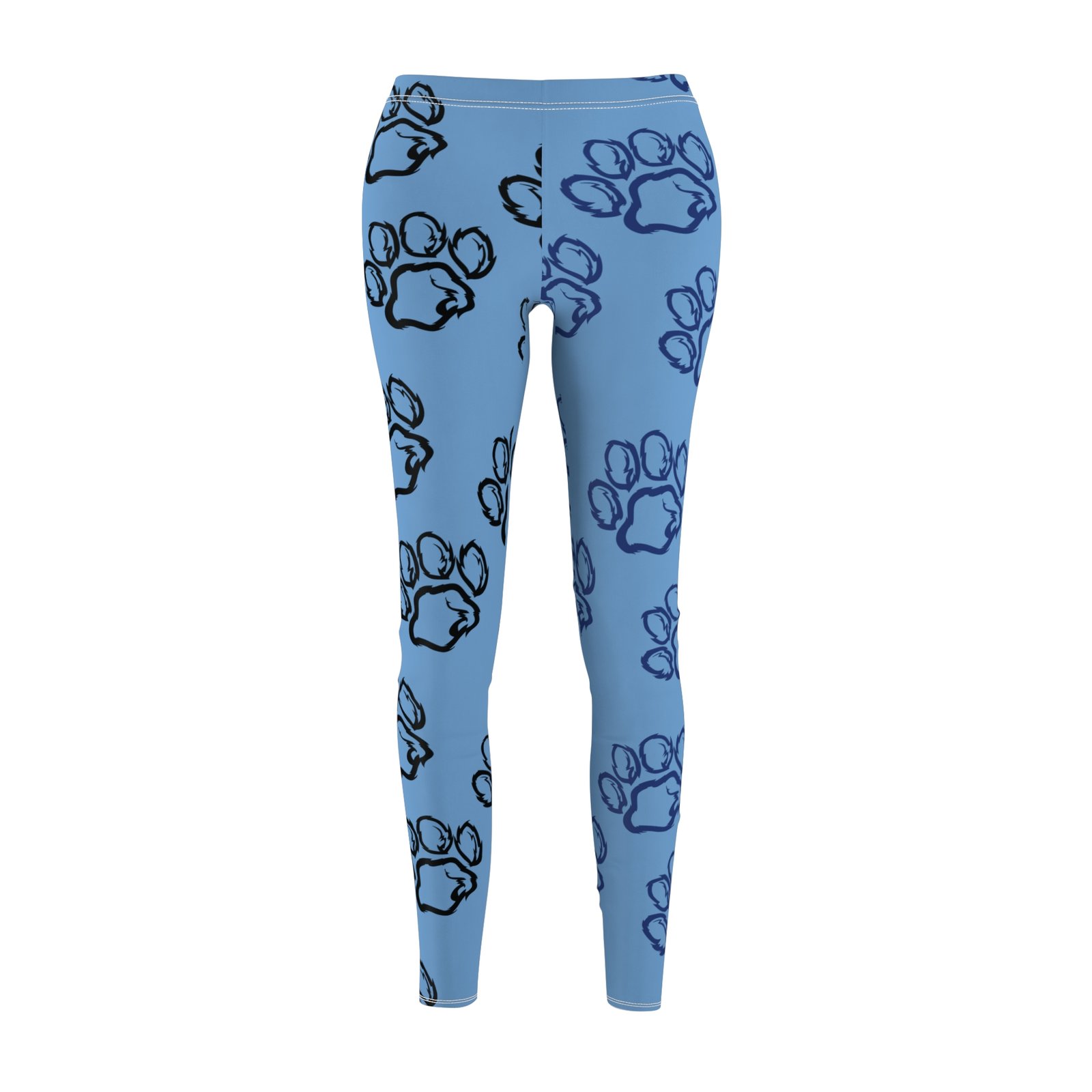 Azure Paw Print Passion Leggings