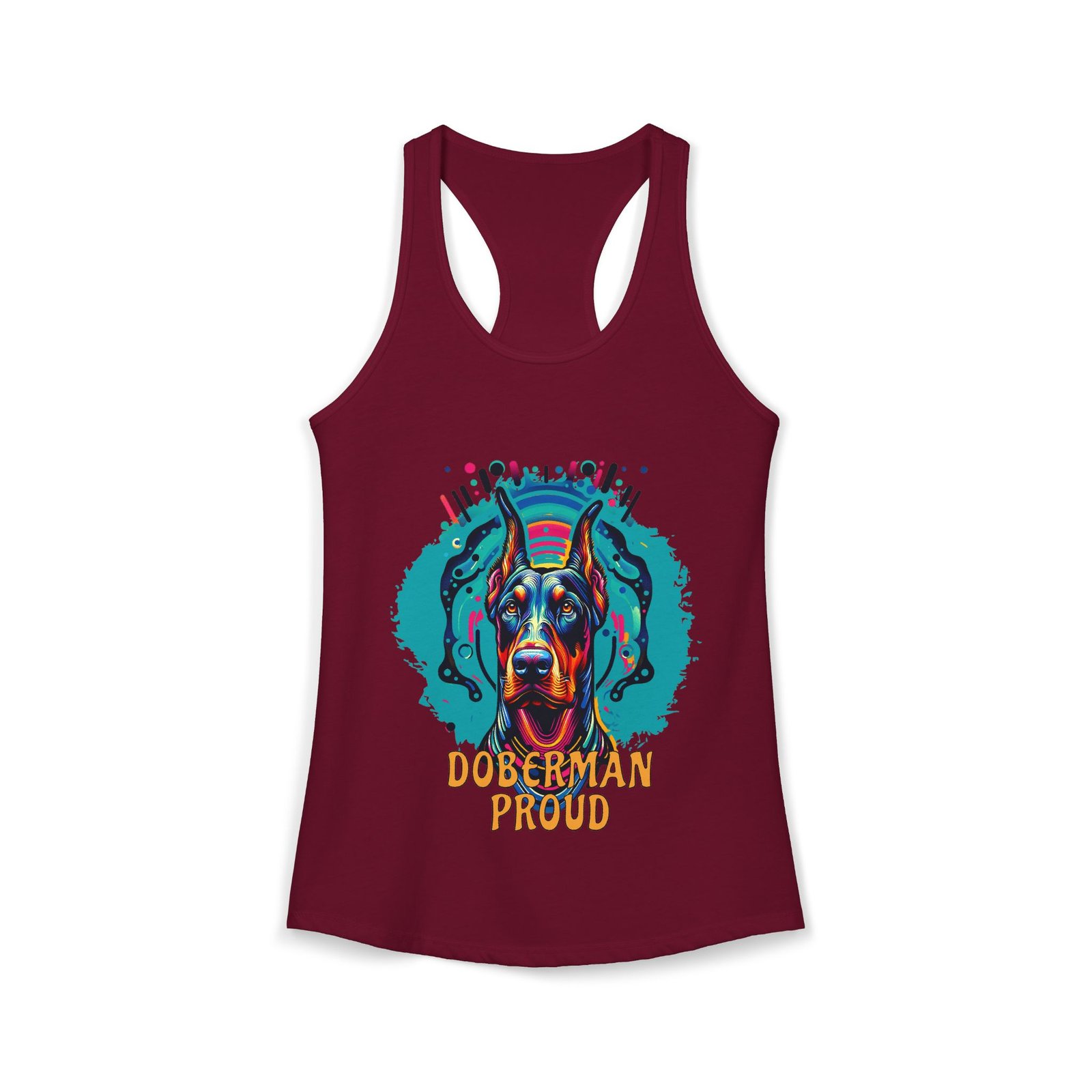 Doberman Proud Racerback Tank Top