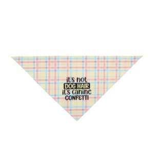 Doberman Bandana Canine Confetti Pastel Plaid Yellow