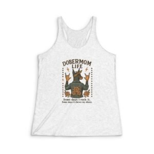Dobermom Life Graphic Racerback Tank