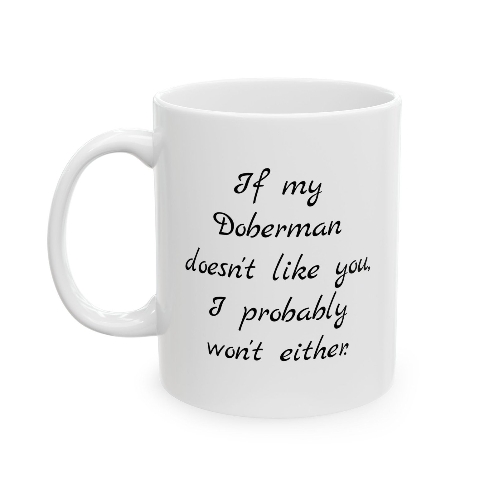 Dapper Doberman Rose Emblem Ceramic Mug - Image 2