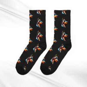 Colorful Doberman Crew Socks
