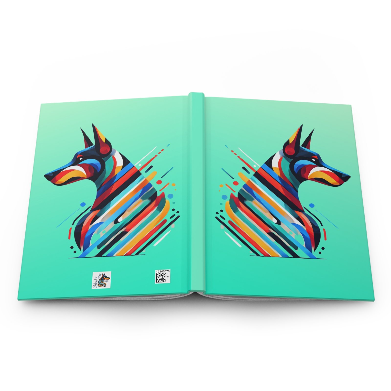 Turquoise Abstract Doberman Journal - Image 6