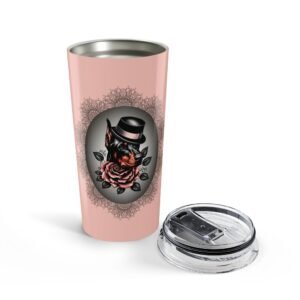 Pink DobermanTumbler "Dapper Doberman" Design