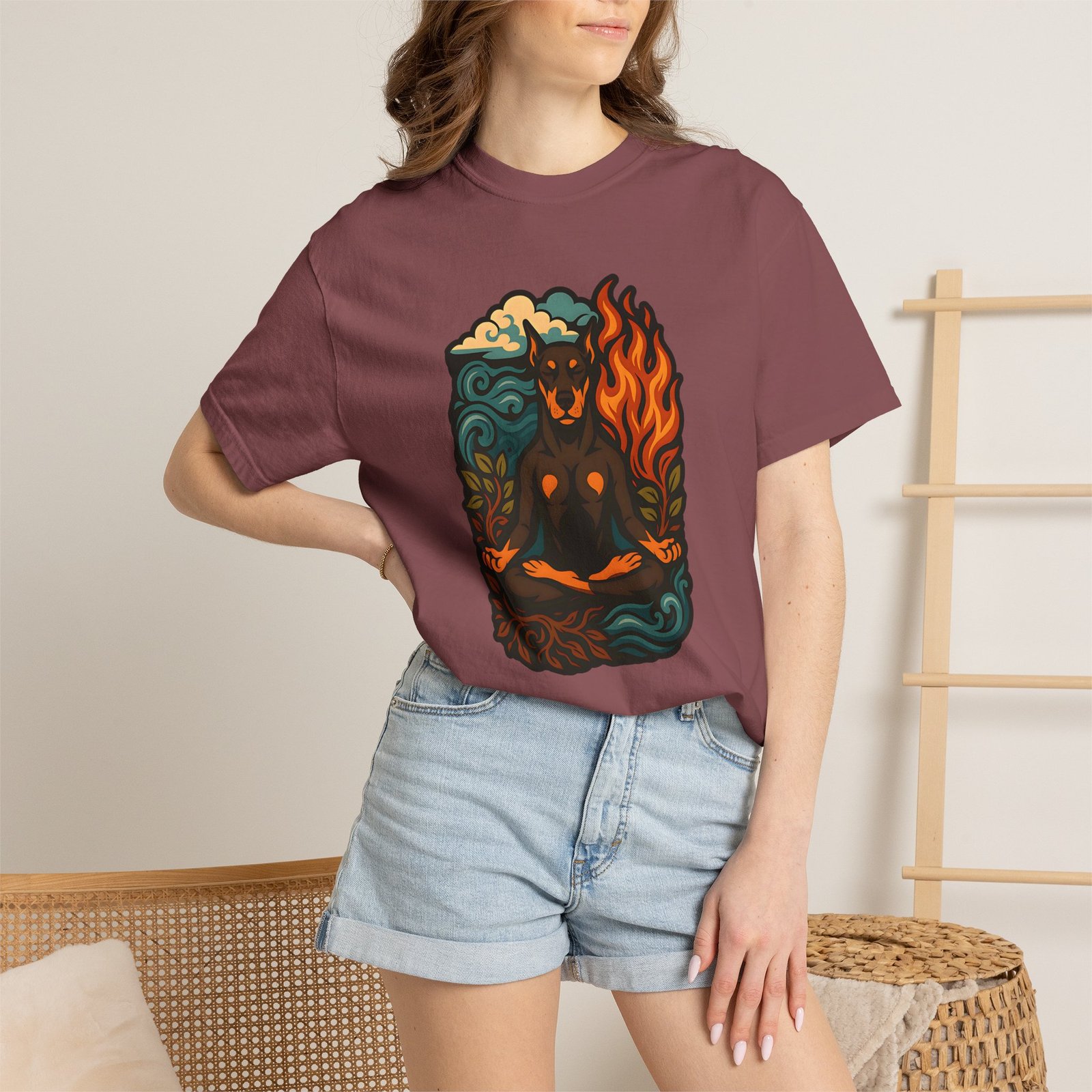 Elemental Doberman Garment-Dyed T-Shirt - Image 4