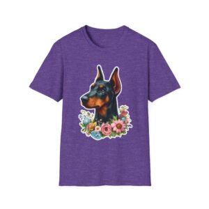 Floral Doberman T-Shirt