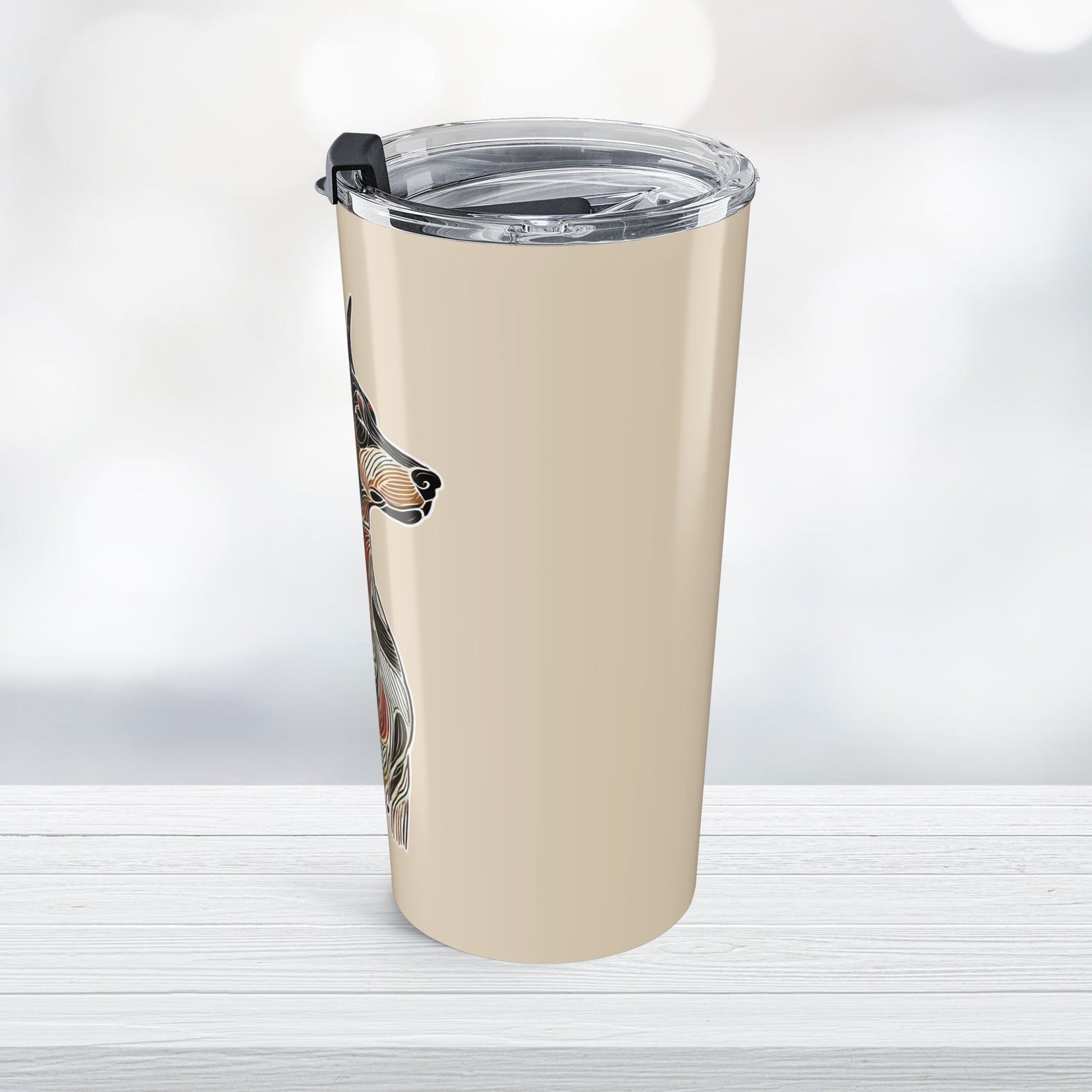 Doberman Tumbler Elegant Swirl Design - Image 4