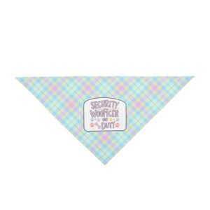Doberman Bandana Security Wooficer Pastel Plaid