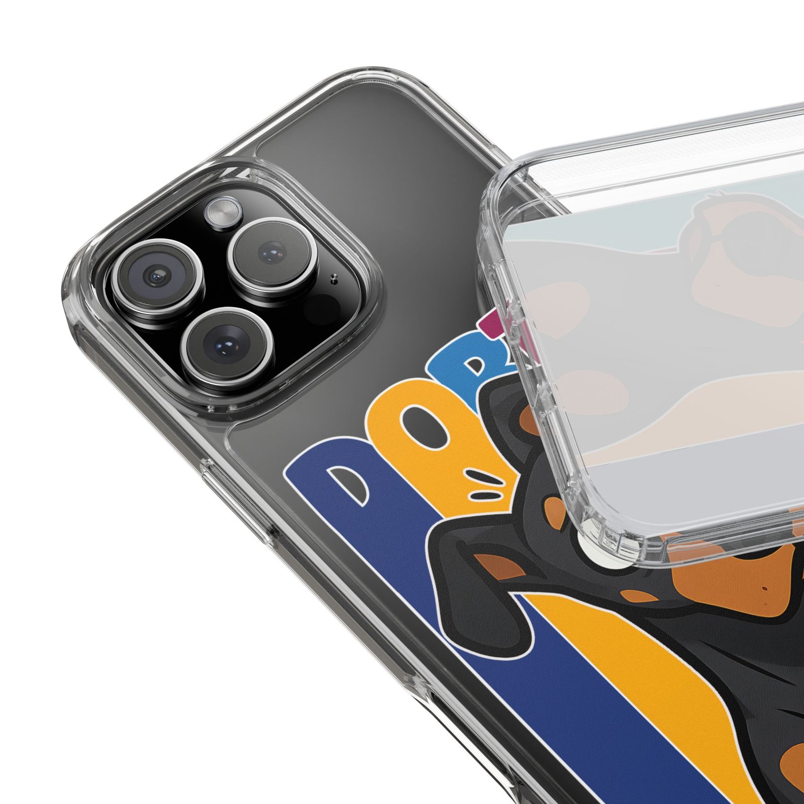 Playful Dobie Clear Phone Case - Image 7