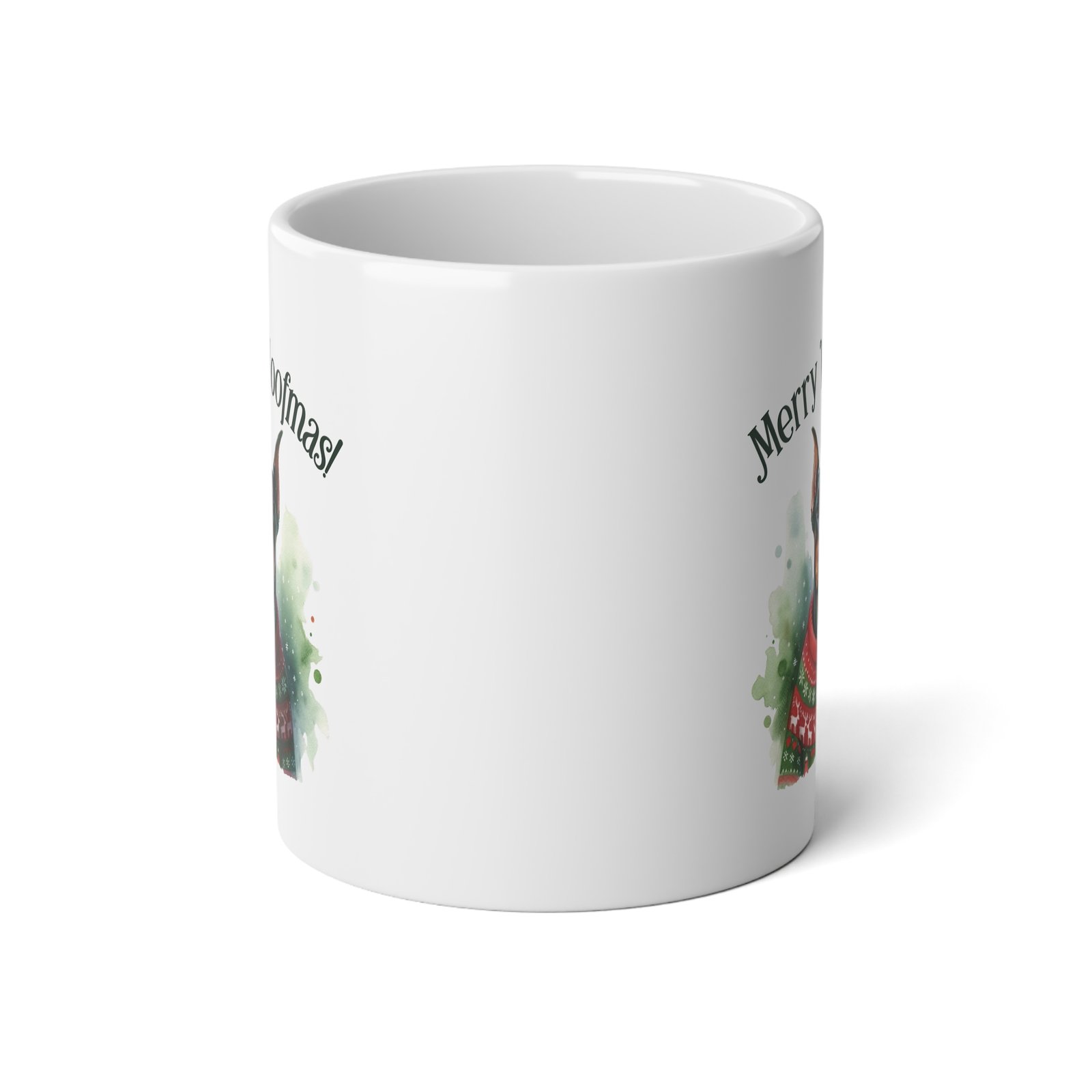 Merry Woofmas Holiday 20oz Ceramic Mug - Pet Lover's Christmas Collection - Image 3