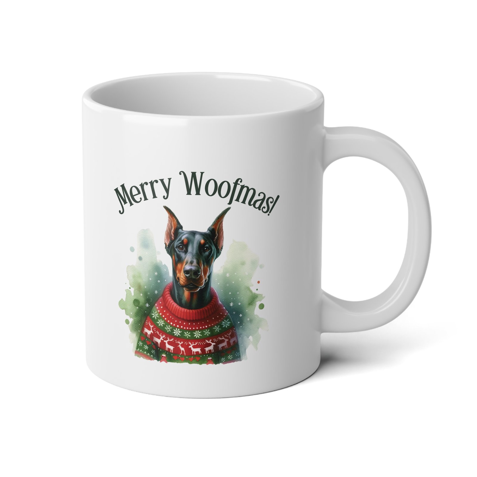 Merry Woofmas Holiday 20oz Ceramic Mug - Pet Lover's Christmas Collection - Image 5