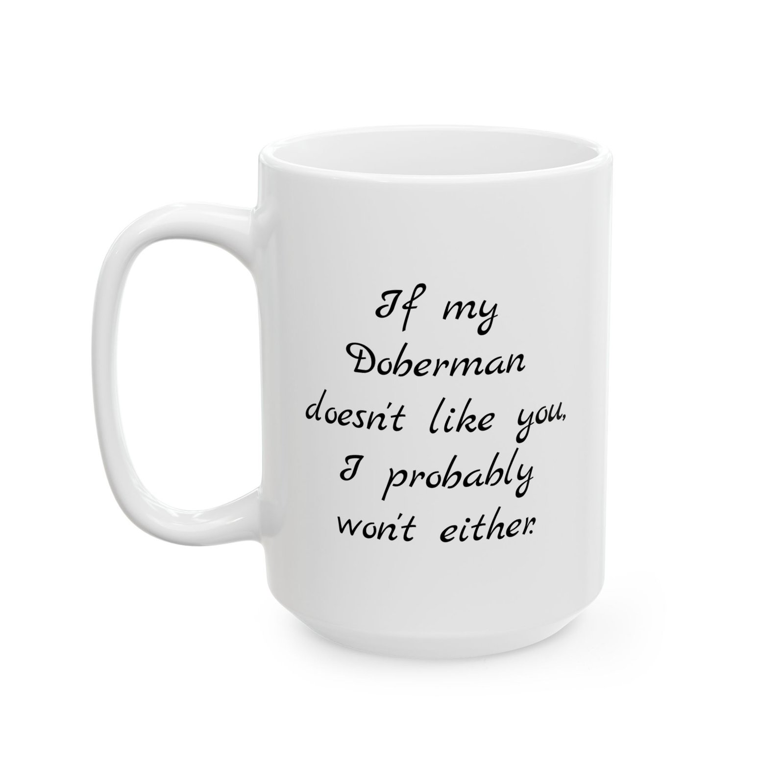 Dapper Doberman Rose Emblem Ceramic Mug - Image 5