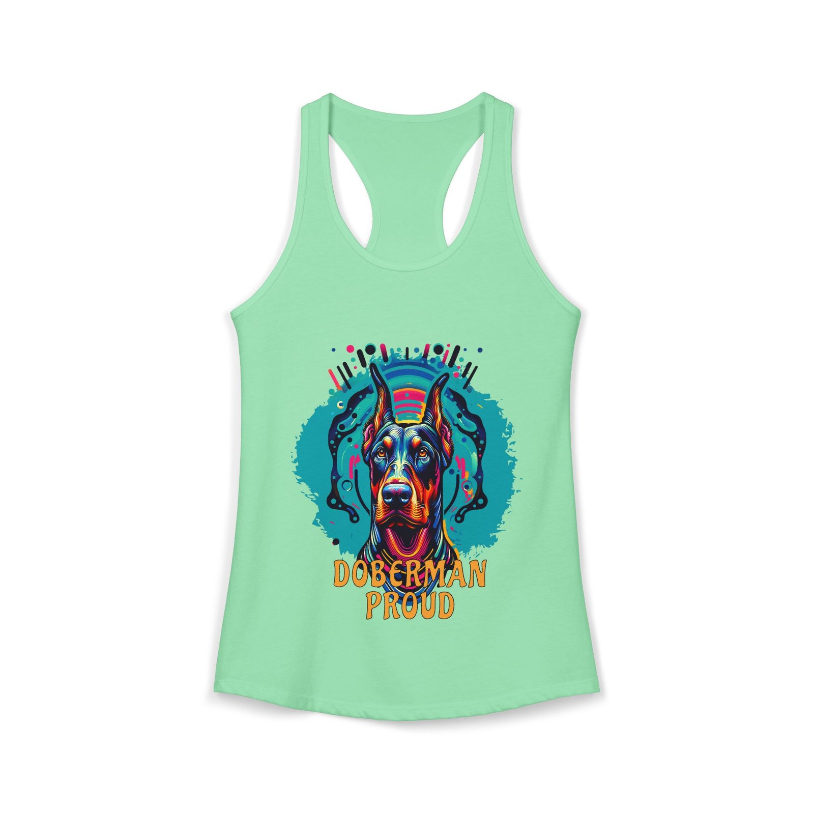 Doberman Proud Racerback Tank Top - Image 10