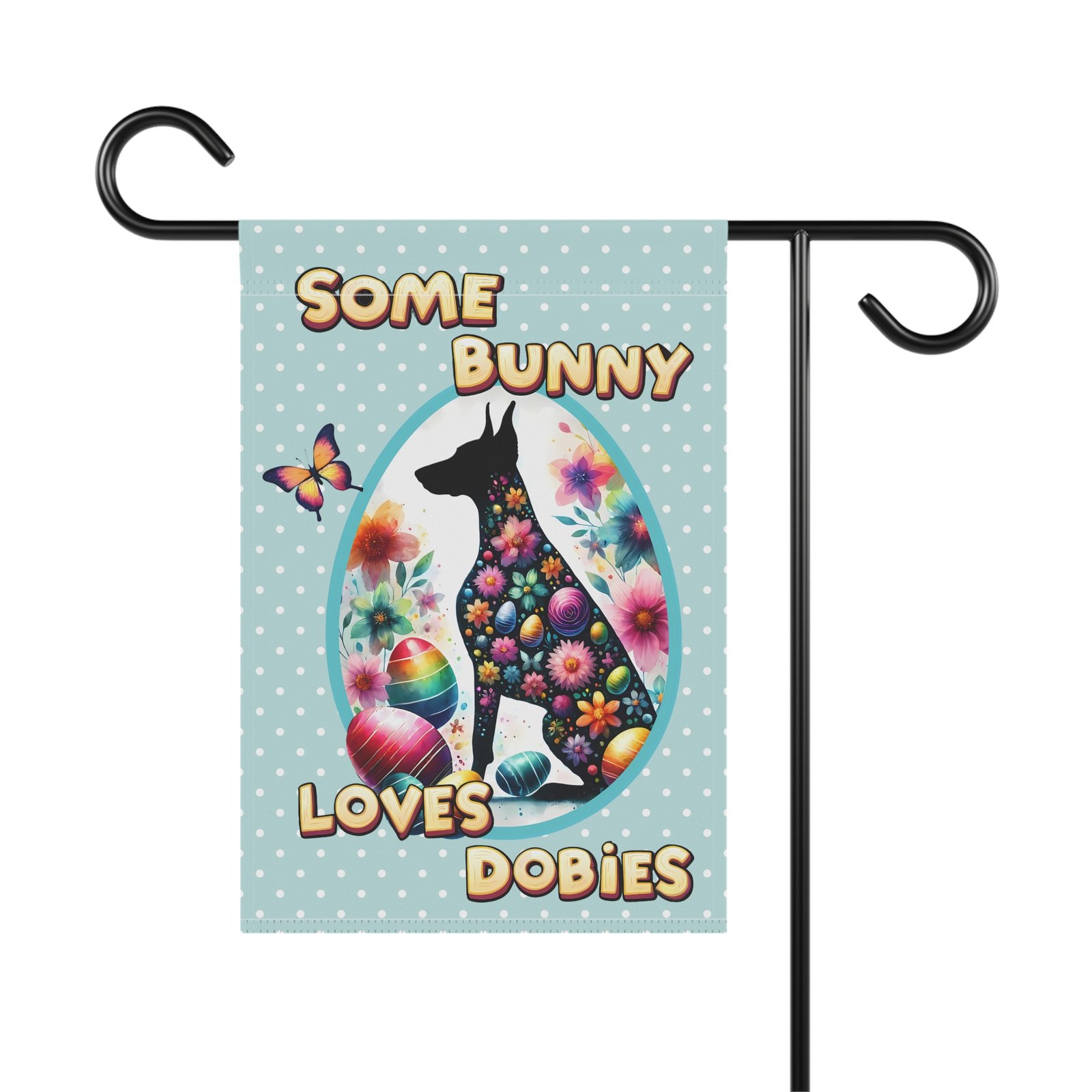 Eater Doberman Garden Flag Banner - Image 2