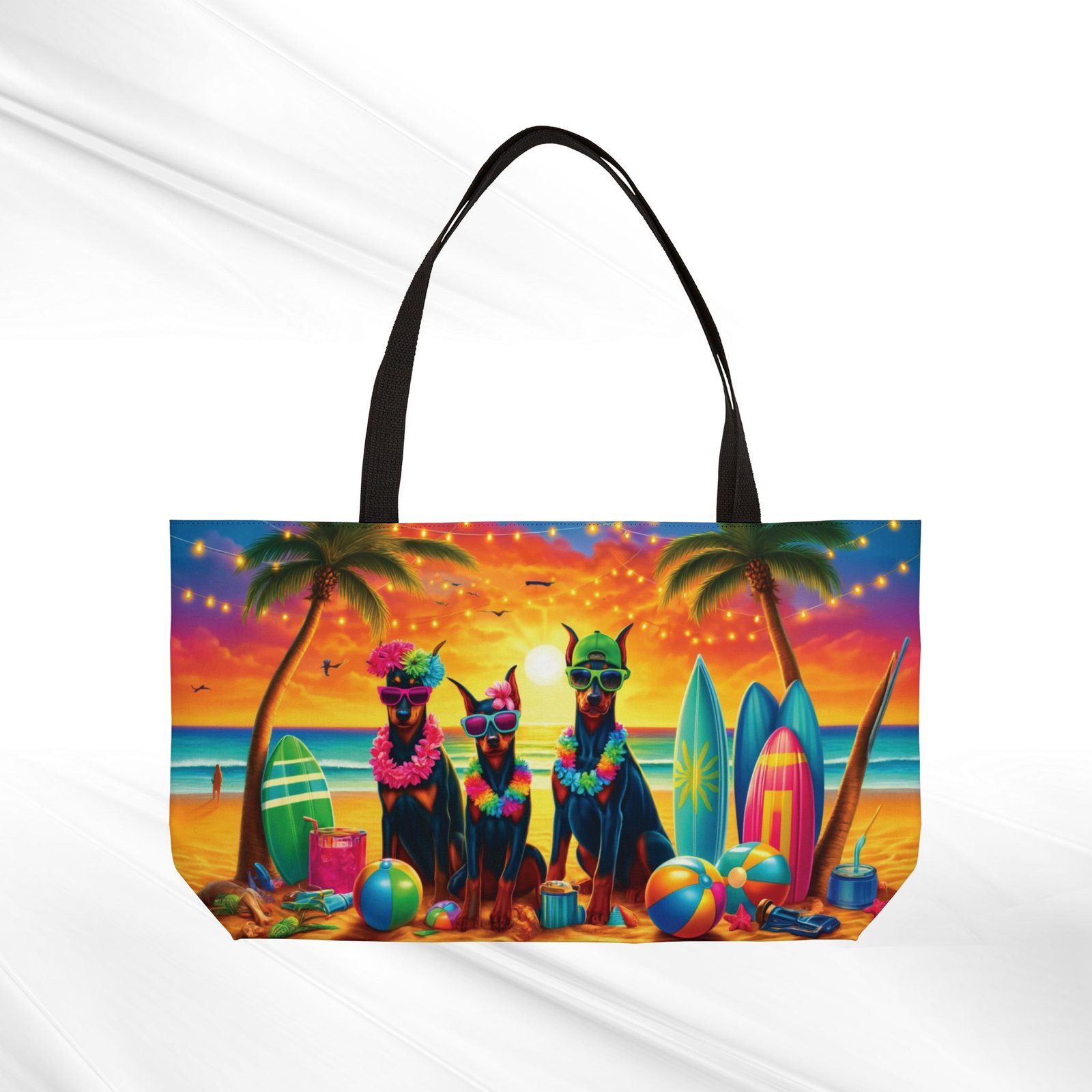 Three Amigos Beach Bum Dobermans Weekender Bag - Image 3