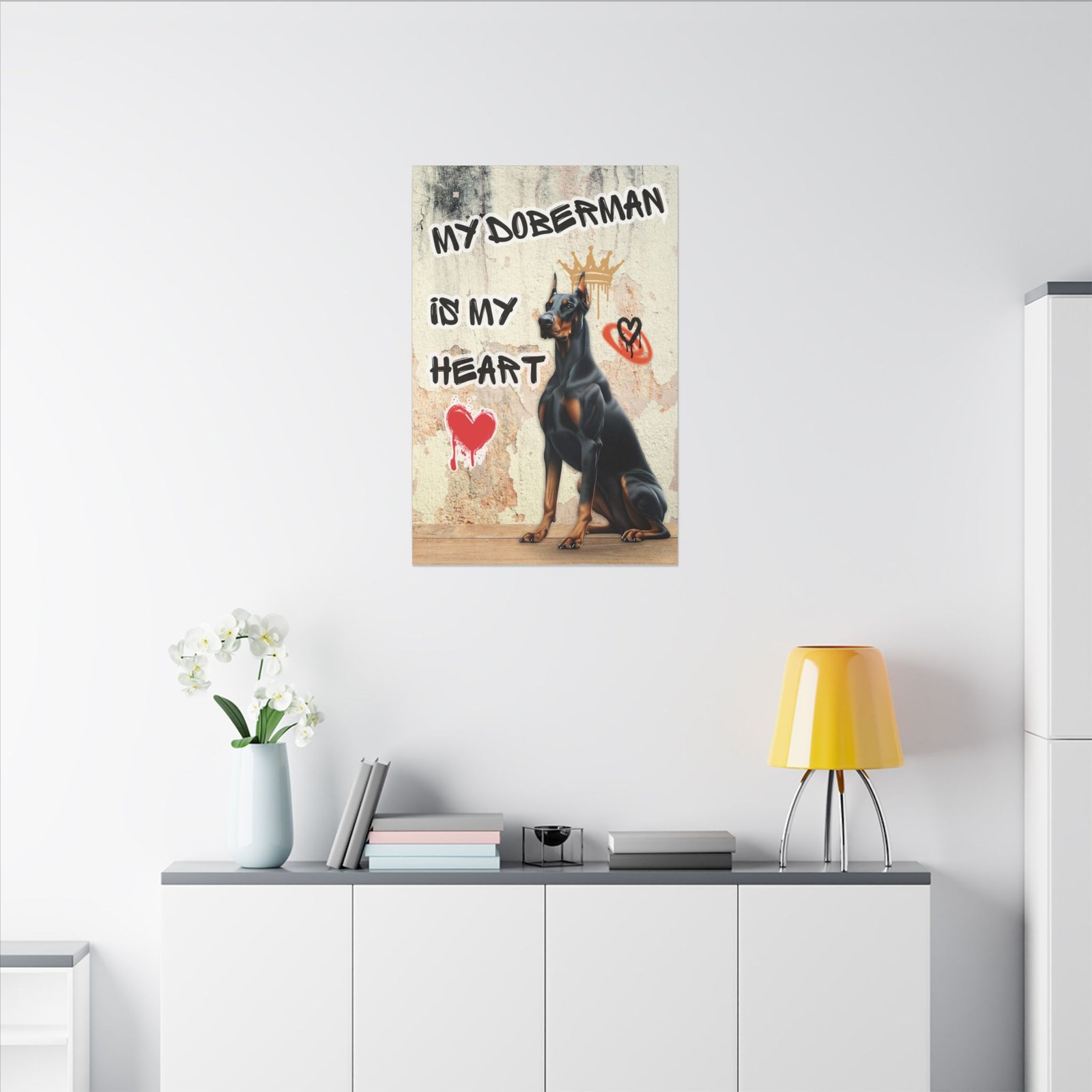 My Doberman is my Heart Stretched Canvas, Matte - Image 3
