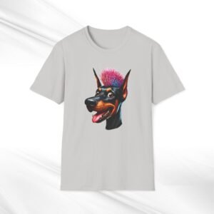 Punk Doberman T-Shirt — Graphic Tee for Doberman Lovers