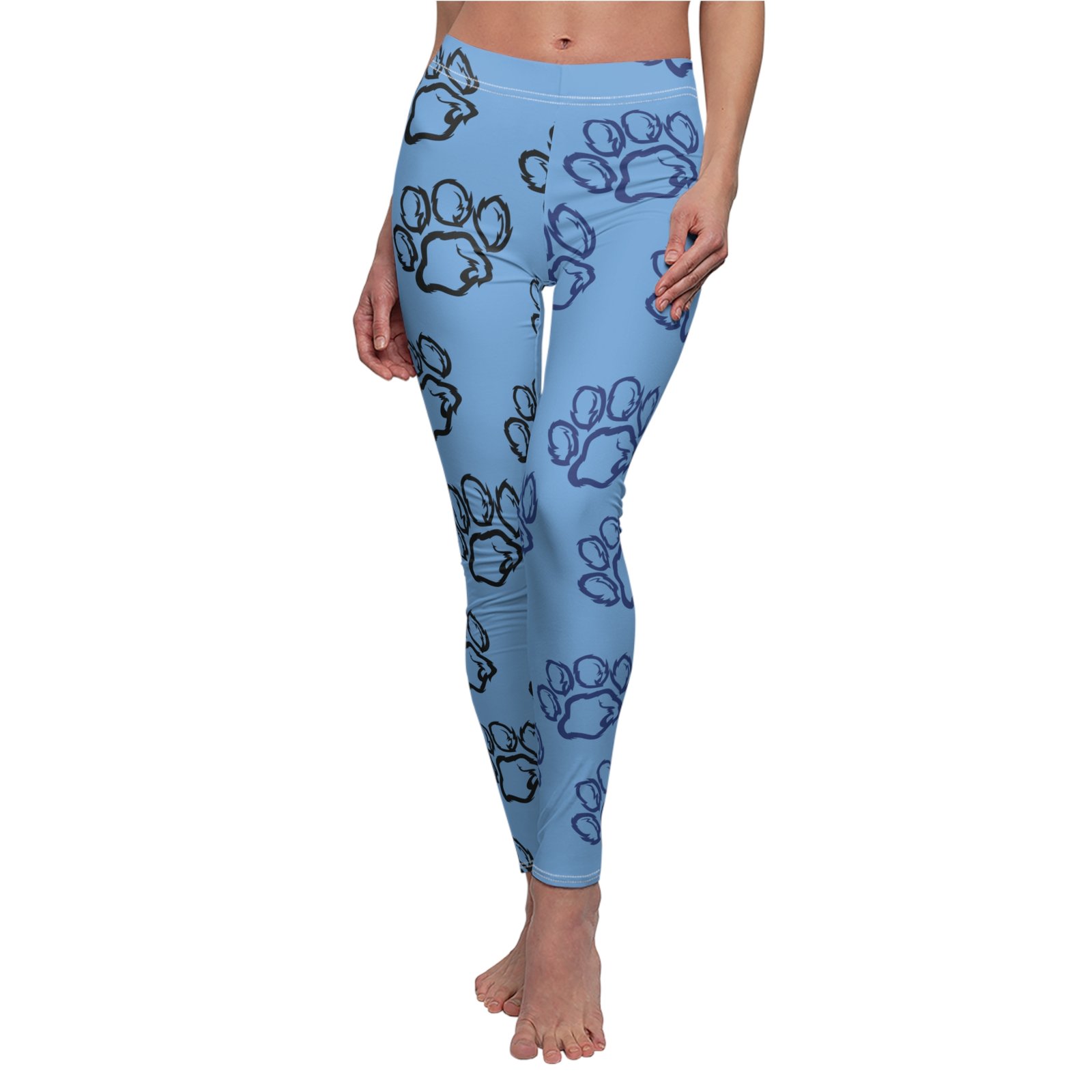 Azure Paw Print Passion Leggings - Image 5
