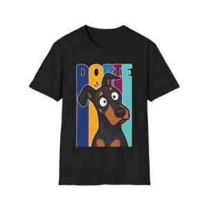 Playful Doberman T-Shirt — Cute Doberman Dog Tee for Pet Lovers