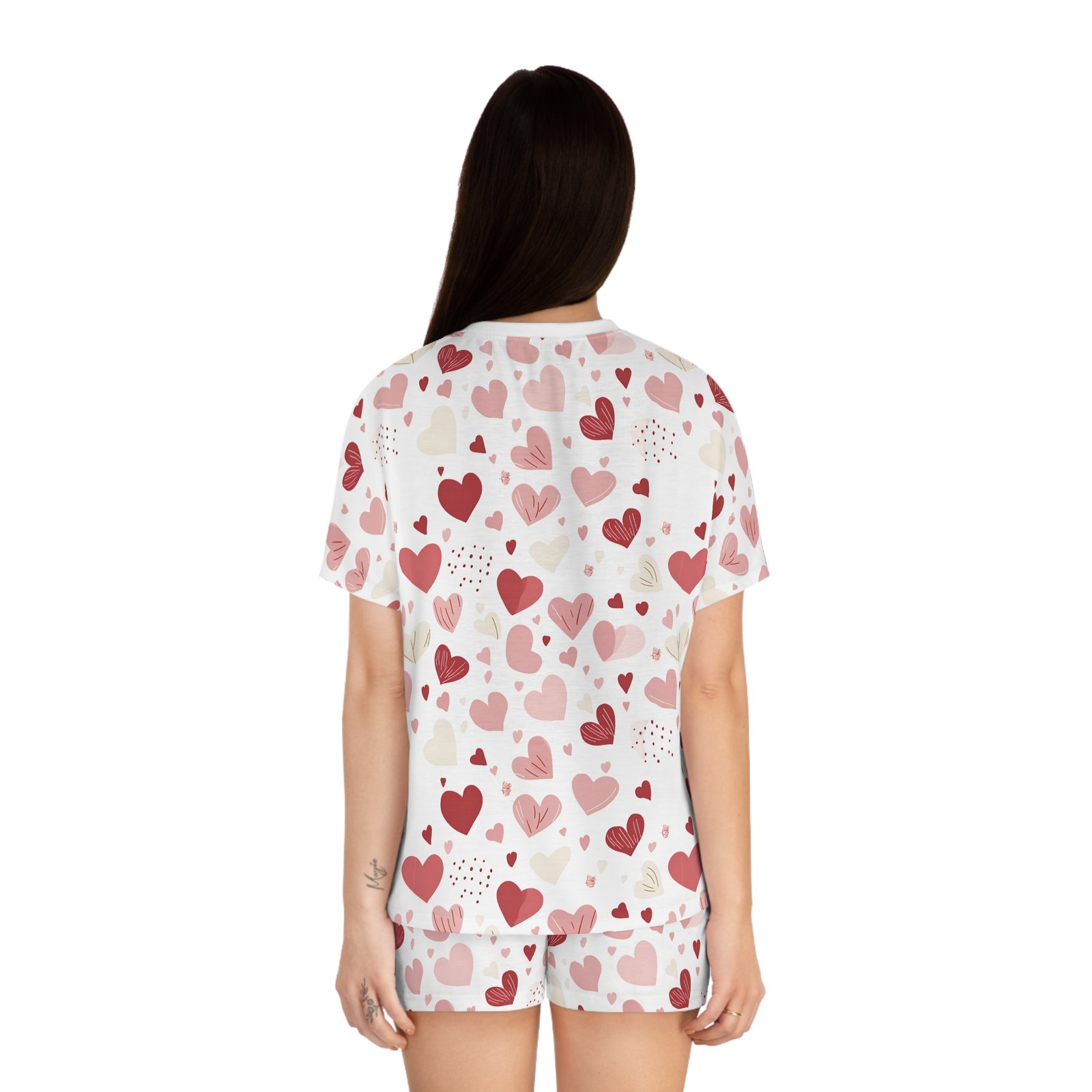 Women's Pajama Set - Dobie Mom Valentine Hearts Two-Piece Pajamas - Image 6
